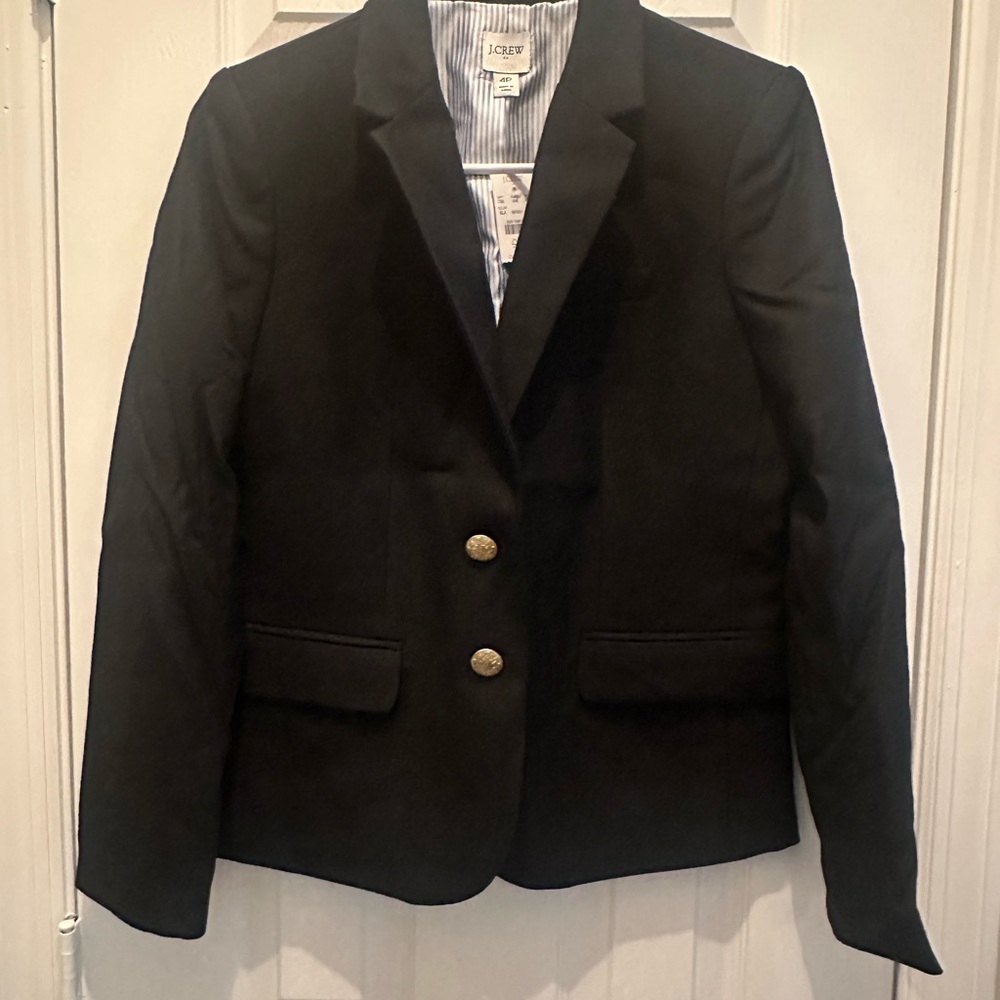 J. Crew Schoolboy Black Blazer 4P NWT